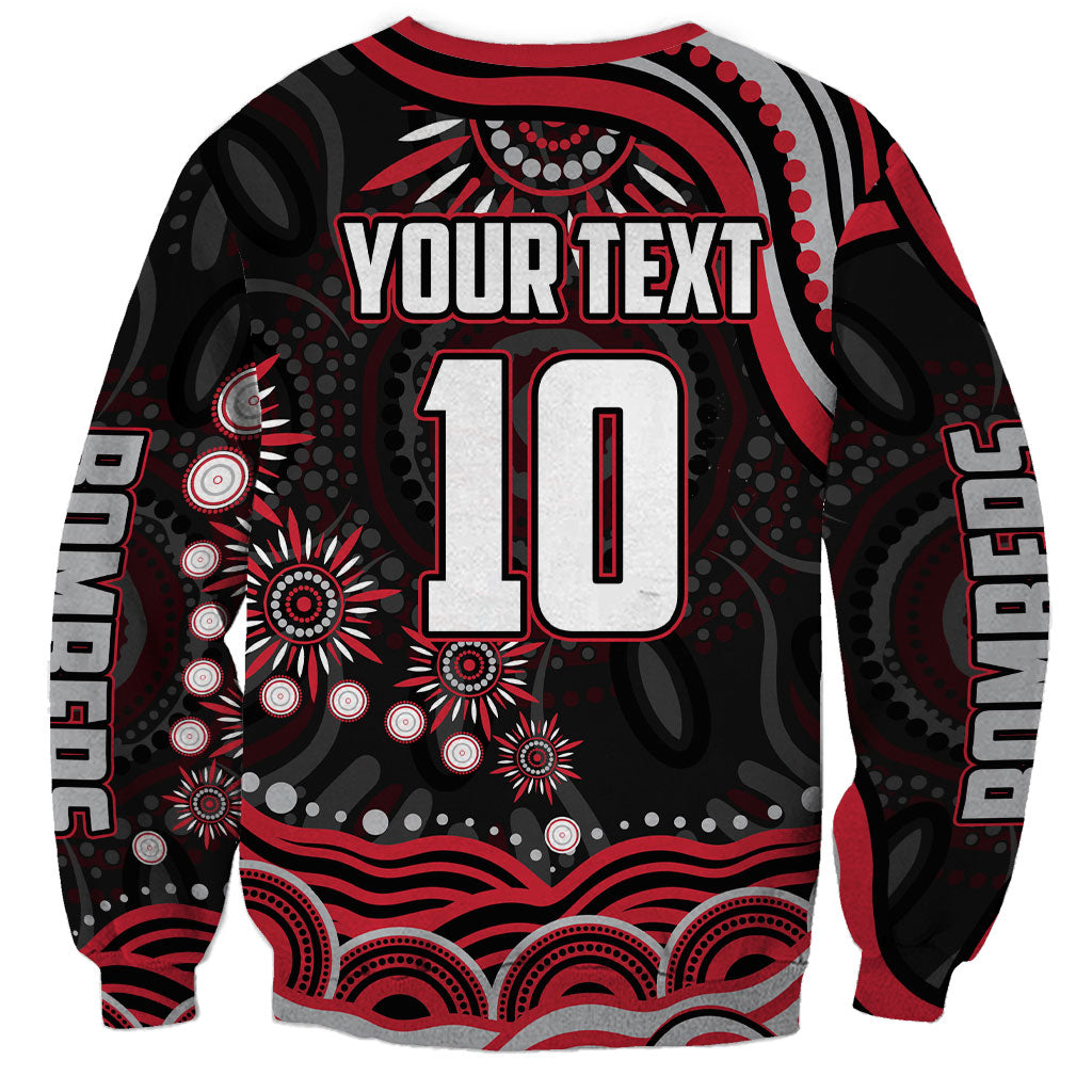Personalized Essendon Bombers Rugby Sweatshirt Aboriginal Dot Art - Dreamtime Football Mascot