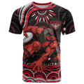 Personalized Essendon Bombers Rugby T Shirt Aboriginal Dot Art - Dreamtime Football Mascot