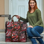 Personalized Essendon Bombers Rugby Travel Bag Aboriginal Dot Art - Dreamtime Football Mascot