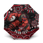 Personalized Essendon Bombers Rugby Umbrella Aboriginal Dot Art - Dreamtime Football Mascot