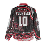 Personalized Essendon Bombers Rugby Women Casual Shirt Aboriginal Dot Art - Dreamtime Football Mascot