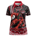Personalized Essendon Bombers Rugby Women Polo Shirt Aboriginal Dot Art - Dreamtime Football Mascot