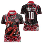 Personalized Essendon Bombers Rugby Women Polo Shirt Aboriginal Dot Art - Dreamtime Football Mascot