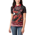 Personalized Essendon Bombers Rugby Women Polo Shirt Aboriginal Dot Art - Dreamtime Football Mascot