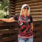 Personalized Essendon Bombers Rugby Women Polo Shirt Aboriginal Dot Art - Dreamtime Football Mascot