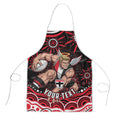 Personalized St Kilda Saints Footy Mascot Apron Aboriginal Dot Art - Dreamtime Football Mascot