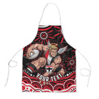 Personalized St Kilda Saints Footy Mascot Apron Aboriginal Dot Art - Dreamtime Football Mascot