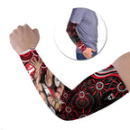 Personalized St Kilda Saints Footy Mascot Arm Sleeves Aboriginal Dot Art - Dreamtime Football Mascot