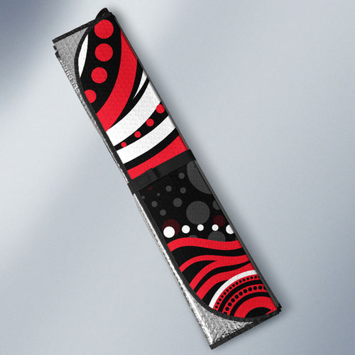 Personalized St Kilda Saints Footy Mascot Auto Sun Shade Aboriginal Dot Art - Dreamtime Football Mascot