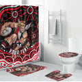 Personalized St Kilda Saints Footy Mascot Bathroom Set Aboriginal Dot Art - Dreamtime Football Mascot