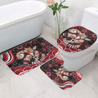 Personalized St Kilda Saints Footy Mascot Bathroom Set Aboriginal Dot Art - Dreamtime Football Mascot