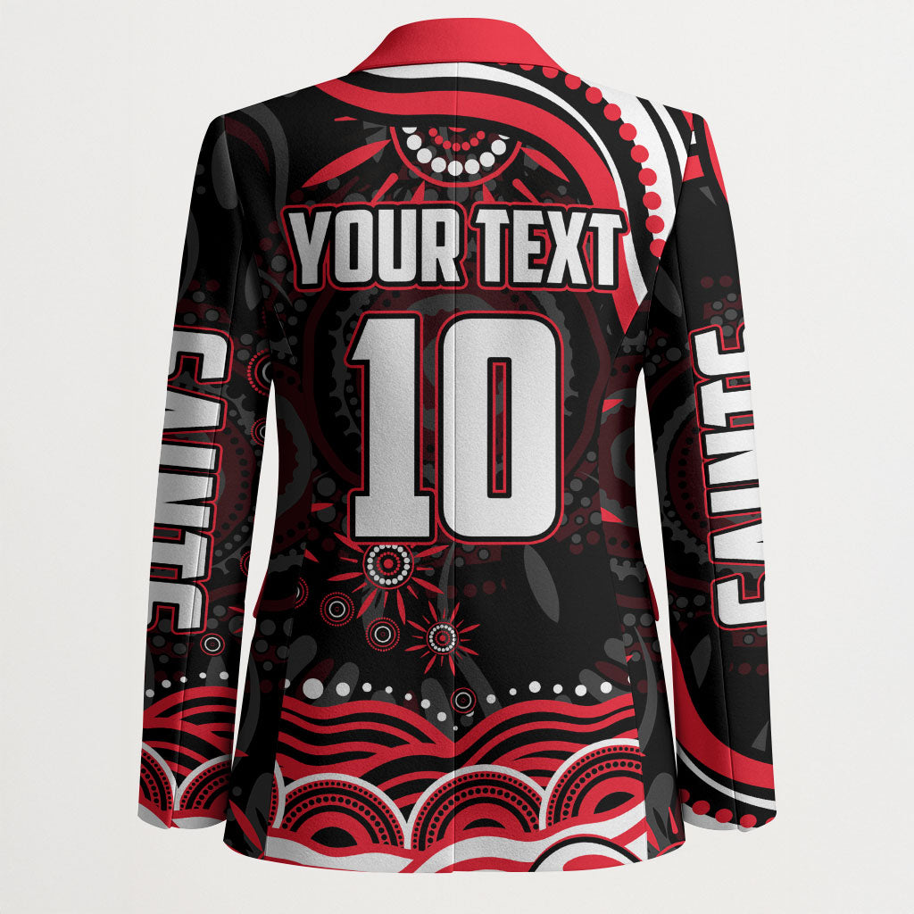 Personalized St Kilda Saints Footy Mascot Blazer Aboriginal Dot Art - Dreamtime Football Mascot
