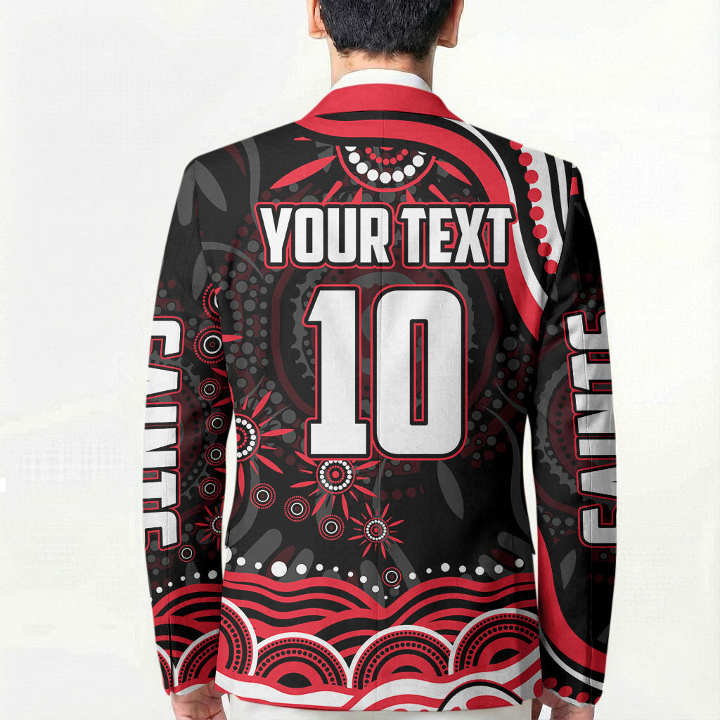 Personalized St Kilda Saints Footy Mascot Blazer Aboriginal Dot Art - Dreamtime Football Mascot
