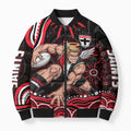 Personalized St Kilda Saints Footy Mascot Bomber Puffer Jacket Aboriginal Dot Art - Dreamtime Football Mascot