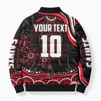 Personalized St Kilda Saints Footy Mascot Bomber Puffer Jacket Aboriginal Dot Art - Dreamtime Football Mascot