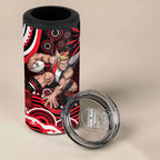 Personalized St Kilda Saints Footy Mascot 4 in 1 Can Cooler Tumbler Aboriginal Dot Art - Dreamtime Football Mascot
