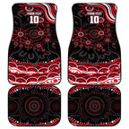 Personalized St Kilda Saints Footy Mascot Car Mats Aboriginal Dot Art - Dreamtime Football Mascot