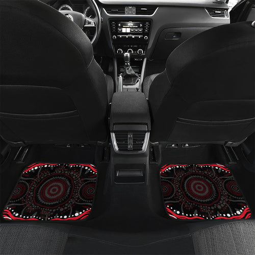 Personalized St Kilda Saints Footy Mascot Car Mats Aboriginal Dot Art - Dreamtime Football Mascot