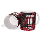 Personalized St Kilda Saints Footy Mascot Ceramic Mug Aboriginal Dot Art - Dreamtime Football Mascot