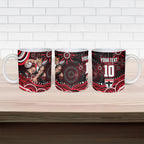 Personalized St Kilda Saints Footy Mascot Ceramic Mug Aboriginal Dot Art - Dreamtime Football Mascot