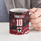 Personalized St Kilda Saints Footy Mascot Ceramic Mug Aboriginal Dot Art - Dreamtime Football Mascot