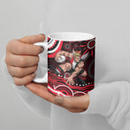 Personalized St Kilda Saints Footy Mascot Ceramic Mug Aboriginal Dot Art - Dreamtime Football Mascot