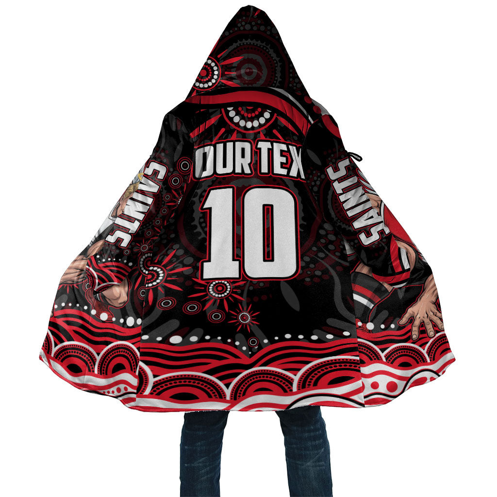 Personalized St Kilda Saints Footy Mascot Cloak Aboriginal Dot Art - Dreamtime Football Mascot