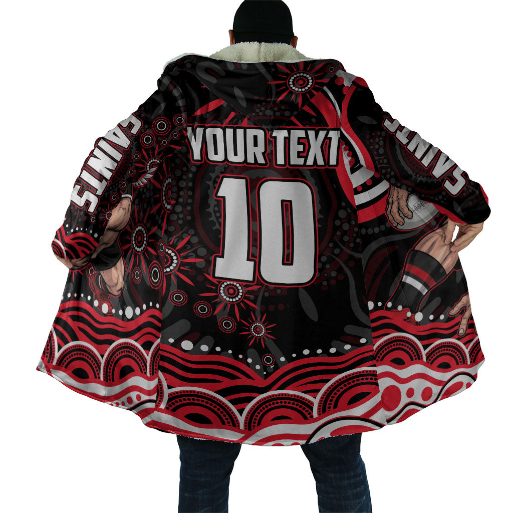 Personalized St Kilda Saints Footy Mascot Cloak Aboriginal Dot Art - Dreamtime Football Mascot