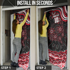 Personalized St Kilda Saints Footy Mascot Door Cover Aboriginal Dot Art - Dreamtime Football Mascot