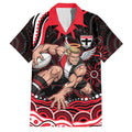 Personalized St Kilda Saints Footy Mascot Family Matching Off The Shoulder Long Sleeve Dress and Hawaiian Shirt Aboriginal Dot Art - Dreamtime Football Mascot