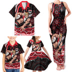 Personalized St Kilda Saints Footy Mascot Family Matching Tank Maxi Dress and Hawaiian Shirt Aboriginal Dot Art - Dreamtime Football Mascot