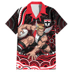 Personalized St Kilda Saints Footy Mascot Hawaiian Shirt Aboriginal Dot Art - Dreamtime Football Mascot