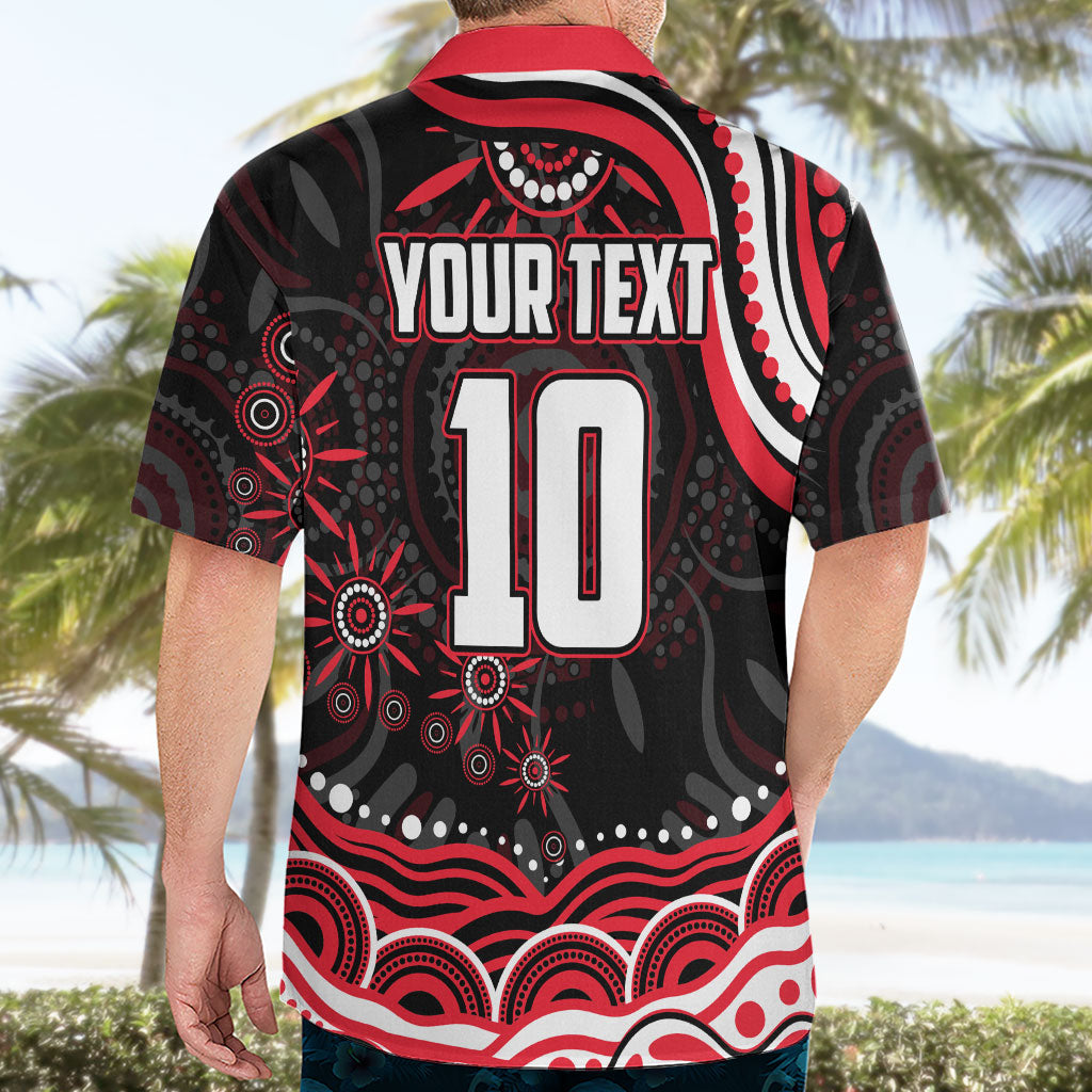 Personalized St Kilda Saints Footy Mascot Hawaiian Shirt Aboriginal Dot Art - Dreamtime Football Mascot