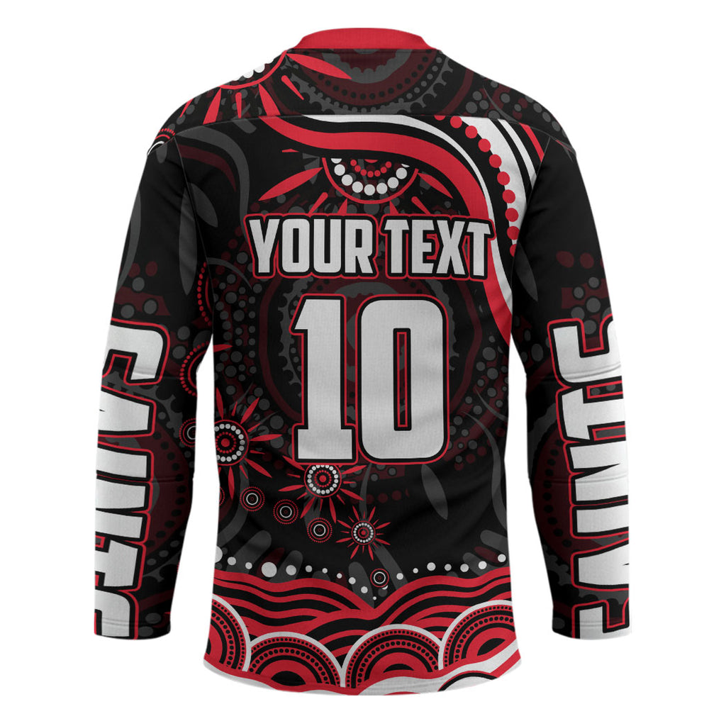 Personalized St Kilda Saints Footy Mascot Hockey Jersey Aboriginal Dot Art - Dreamtime Football Mascot