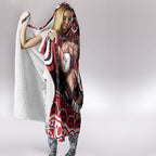 Personalized St Kilda Saints Footy Mascot Hooded Blanket Aboriginal Dot Art - Dreamtime Football Mascot