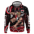 Personalized St Kilda Saints Footy Mascot Hoodie Aboriginal Dot Art - Dreamtime Football Mascot