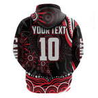 Personalized St Kilda Saints Footy Mascot Hoodie Aboriginal Dot Art - Dreamtime Football Mascot