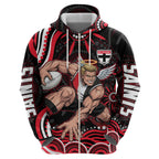 Personalized St Kilda Saints Footy Mascot Hoodie Aboriginal Dot Art - Dreamtime Football Mascot