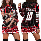 Personalized St Kilda Saints Footy Mascot Hoodie Dress Aboriginal Dot Art - Dreamtime Football Mascot