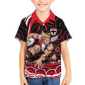 Personalized St Kilda Saints Footy Mascot Kid Hawaiian Shirt Aboriginal Dot Art - Dreamtime Football Mascot