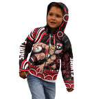 Personalized St Kilda Saints Footy Mascot Kid Hoodie Aboriginal Dot Art - Dreamtime Football Mascot
