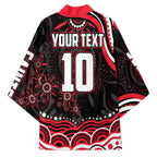 Personalized St Kilda Saints Footy Mascot Kimono Aboriginal Dot Art - Dreamtime Football Mascot