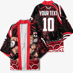 Personalized St Kilda Saints Footy Mascot Kimono Aboriginal Dot Art - Dreamtime Football Mascot