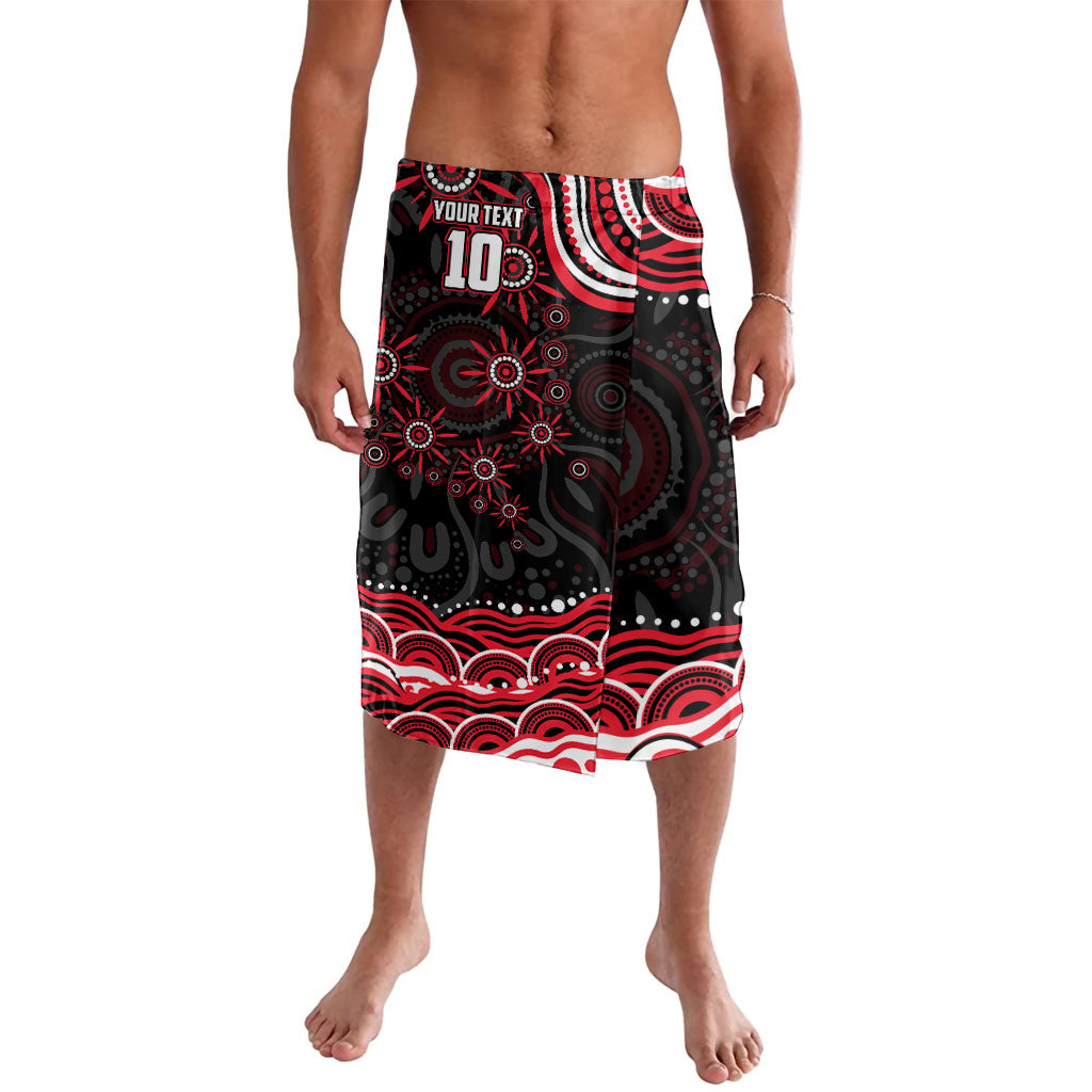 Personalized St Kilda Saints Footy Mascot Lavalava Aboriginal Dot Art - Dreamtime Football Mascot