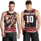 Personalized St Kilda Saints Footy Mascot Men Tank Top Aboriginal Dot Art - Dreamtime Football Mascot