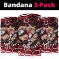Personalized St Kilda Saints Footy Mascot Neck Gaiter Aboriginal Dot Art - Dreamtime Football Mascot