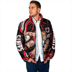 Personalized St Kilda Saints Footy Mascot Padded Jacket Aboriginal Dot Art - Dreamtime Football Mascot
