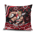 Personalized St Kilda Saints Footy Mascot Pillow Cover Aboriginal Dot Art - Dreamtime Football Mascot