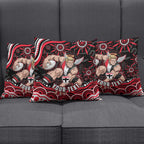 Personalized St Kilda Saints Footy Mascot Pillow Cover Aboriginal Dot Art - Dreamtime Football Mascot