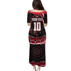Personalized St Kilda Saints Footy Mascot Puletasi Aboriginal Dot Art - Dreamtime Football Mascot